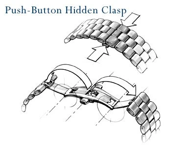Push-Button Hidden Clasp