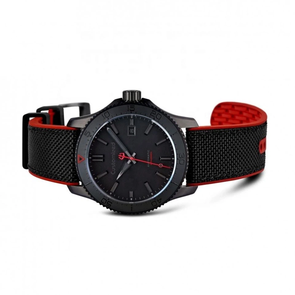 mens automatic watch red