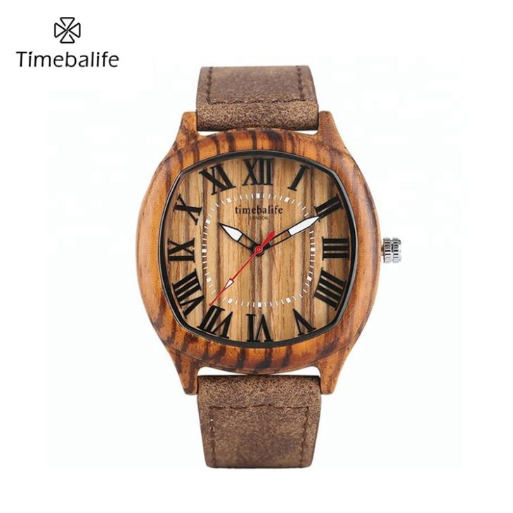 Square Men Wood Watch